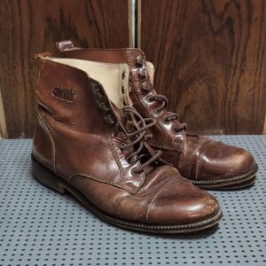 Bally Brown Leather Boots With Laces